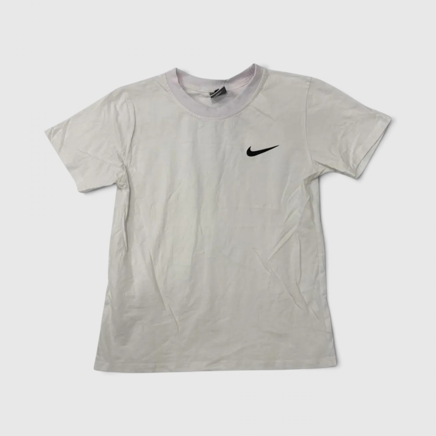 Nike Λευκό T-Shirt με Μαύρο Swoosh Logo / Pre-Owned