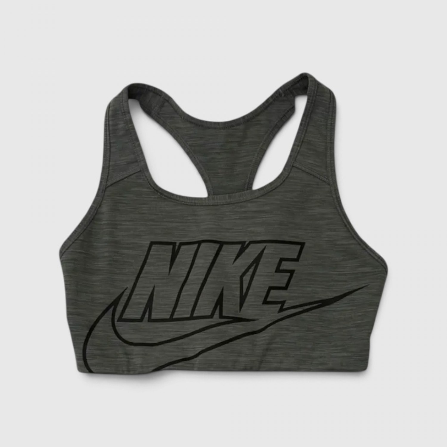 Nike Γυναικείο Αθλητικό Crop Top Γκρι με Μεγάλο Logo / Pre-Owned