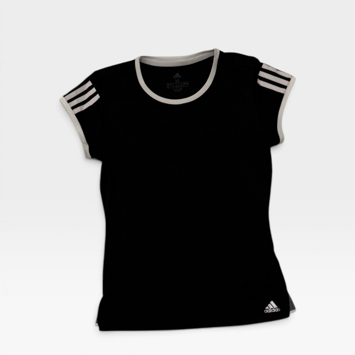Adidas 3-Stripes Γυναικείο T-Shirt Μαύρο / Pre-Owned