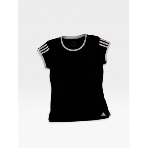 Adidas 3-Stripes Γυναικείο T-Shirt Μαύρο / Pre-Owned