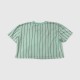Karl Lagerfeld Jeans Γυναικείο Ριγέ Crop T-Shirt Mint Green / Pre-Owned