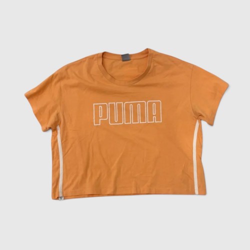 Puma Γυναικείο Crop T-Shirt Πορτοκαλί με Logo / Pre-Owned