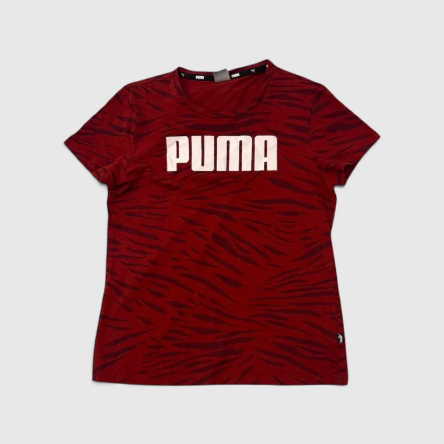 Puma Γυναικείο T-Shirt Κόκκινο με Logo και Animal Print / Pre-Owned