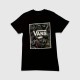 Vans Off The Wall Floral Graphic Μαύρο T-Shirt / Pre-Owned