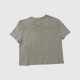 Tommy Jeans Flag Logo Γυναικείο Crop T-Shirt Γκρι / Pre-Owned