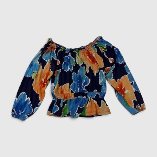 Floral Off-Shoulder Γυναικεία Μπλούζα Μπλε / Pre-Owned