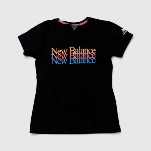 New Balance Multi Logo Γυναικείο Μαύρο T-Shirt / Pre-Owned
