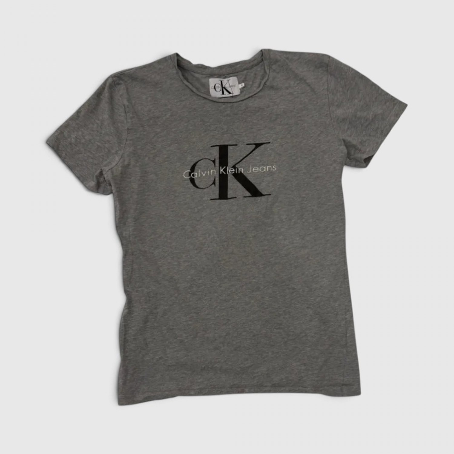 Calvin Klein Jeans CK Logo Γυναικείο T-Shirt Γκρι / Pre-Owned