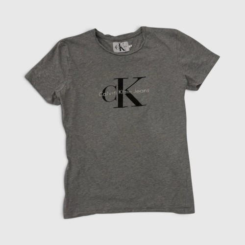 Calvin Klein Jeans CK Logo Γυναικείο T-Shirt Γκρι / Pre-Owned