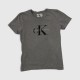 Calvin Klein Jeans CK Logo Γυναικείο T-Shirt Γκρι / Pre-Owned