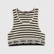 Tommy Jeans Γυναικείο Ριγέ Crop Top Μπλε & Λευκό / Pre-Owned