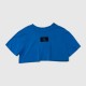 Calvin Klein Jeans Γυναικείο Crop T-Shirt Μπλε με CK Logo / Pre-Owned