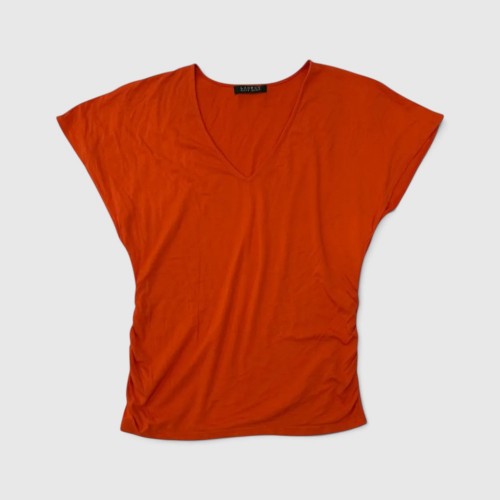 Lauren Ralph Lauren Γυναικεία Μπλούζα V-Neck Πορτοκαλί / Pre-Owned
