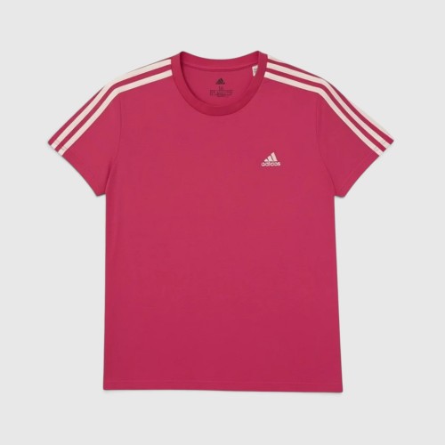 Adidas Γυναικείο 3-Stripes T-Shirt Φούξια / Pre-Owned