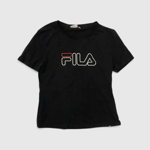 FILA Γυναικείο Logo T-Shirt Μαύρο / Pre-Owned
