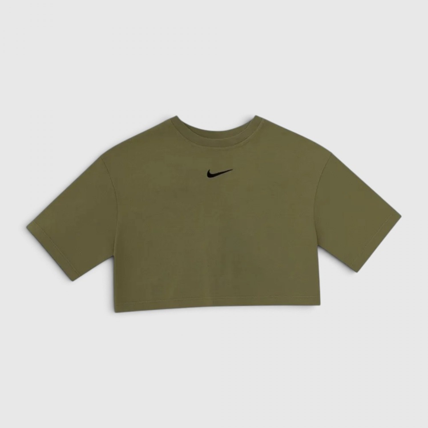 Nike Γυναικείο Crop Top T-Shirt Χακί / Pre-Owned