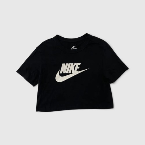 Nike Sportswear Γυναικείο Crop Top T-Shirt Μαύρο / Pre-Owned