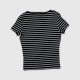 Tommy Jeans Γυναικείο Ριγέ V-Neck T-Shirt Μπλε/Λευκό / Pre-Owned
