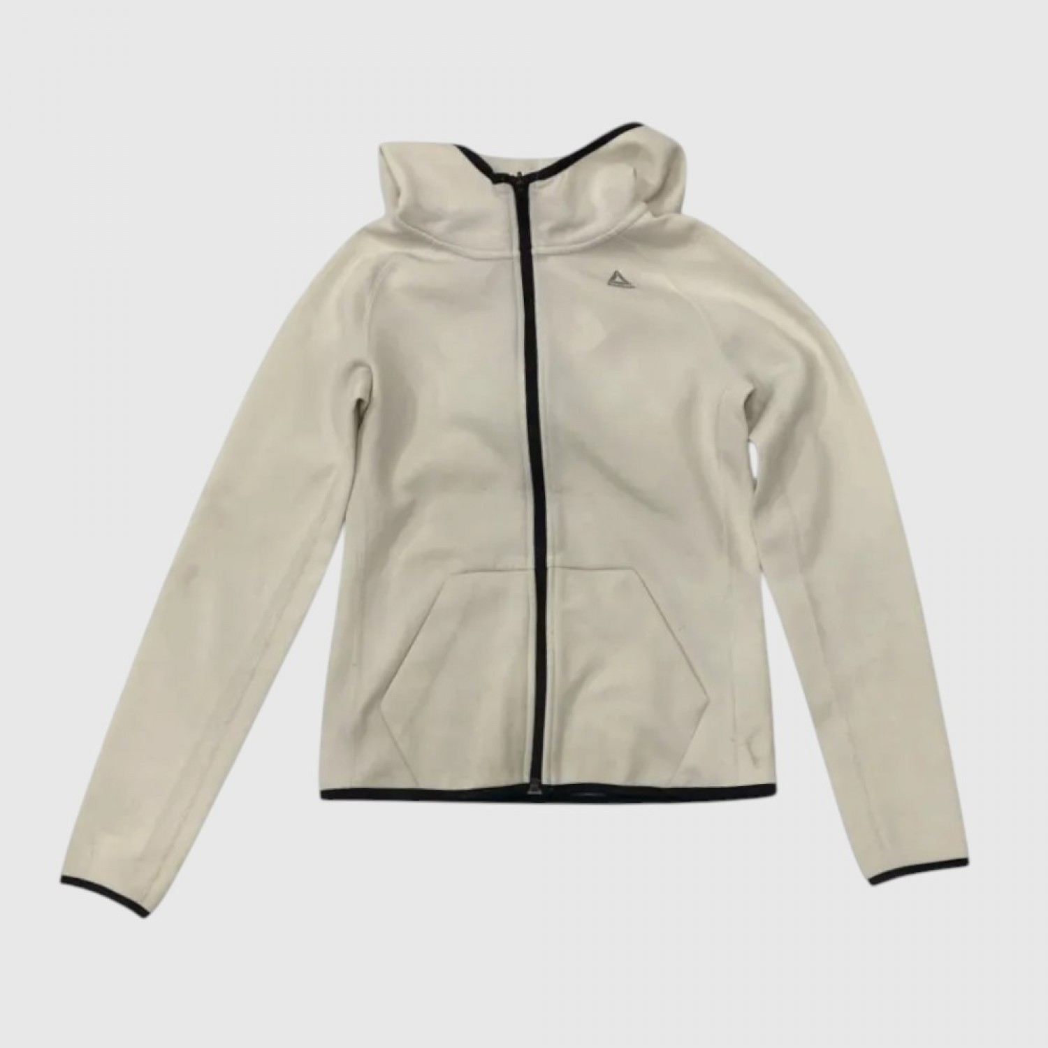 Γυναικεία Reebok Full Zip Ζακέτα Fleece – Εκρού / Pre-Owned
