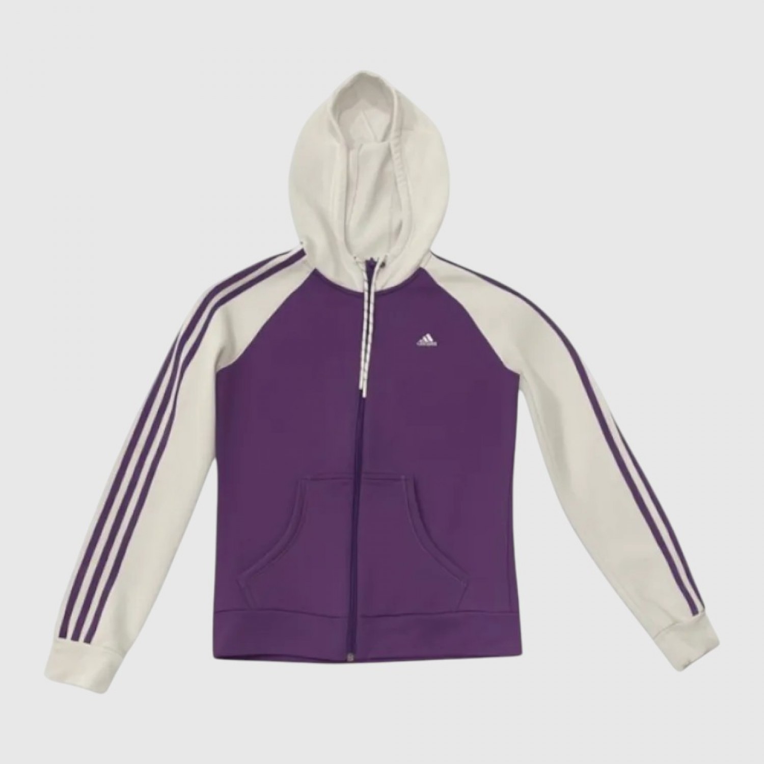 Γυναικεία Adidas Ζακέτα με Κουκούλα – Μωβ / Λευκό / Pre-Owned
