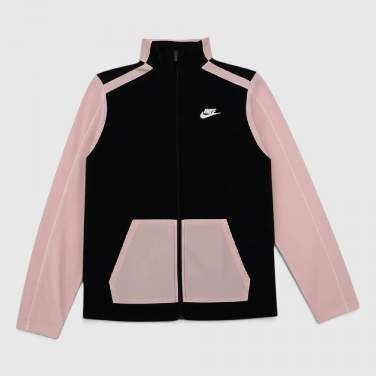Nike Sportswear Color Block Full Zip Ζακέτα Μαύρο / Ροζ / Pre-Owned