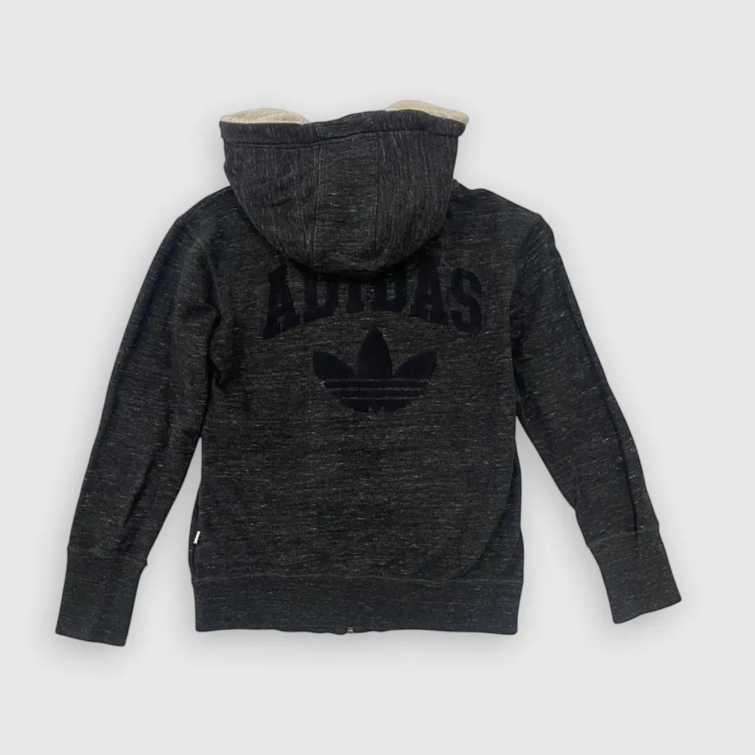 Adidas Originals Γυναικεία Ζακέτα Sherpa με Κουκούλα Ανθρακί / Pre-Owned