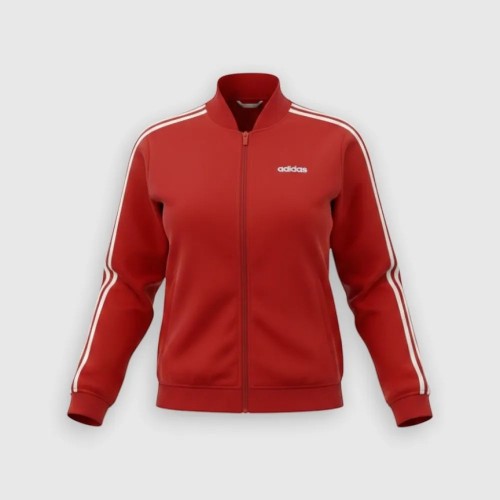 Adidas Γυναικεία Ζακέτα Track Jacket Κόκκινη με 3-Stripes / Pre-Owned