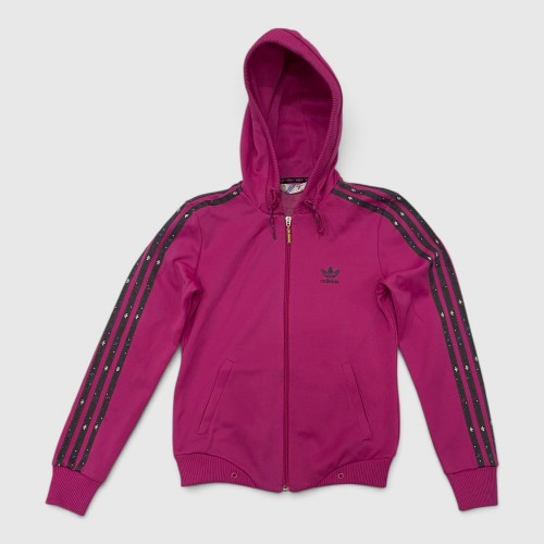 Adidas Originals Γυναικεία Ζακέτα με Κουκούλα Φούξια / Pre Owned
