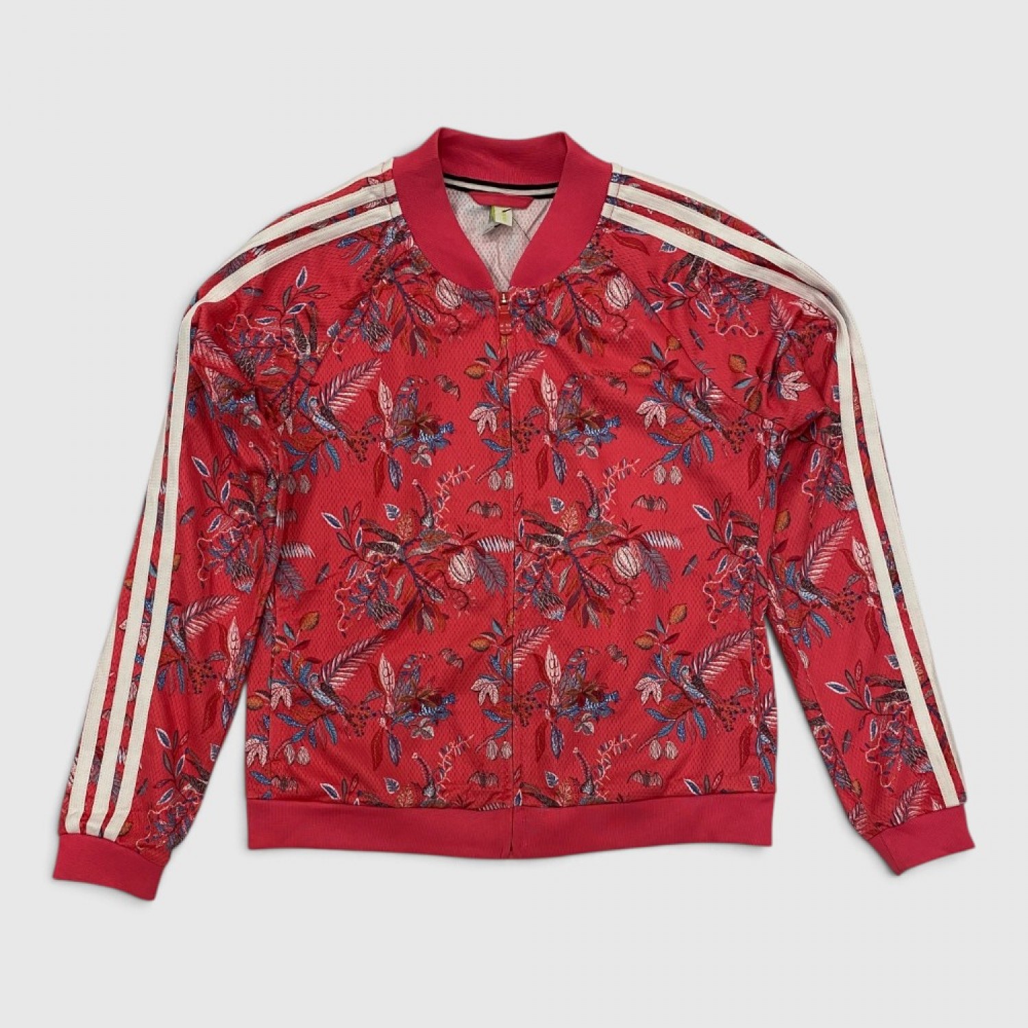 Adidas Neo Floral Print Track Jacket Red / Pre Owned