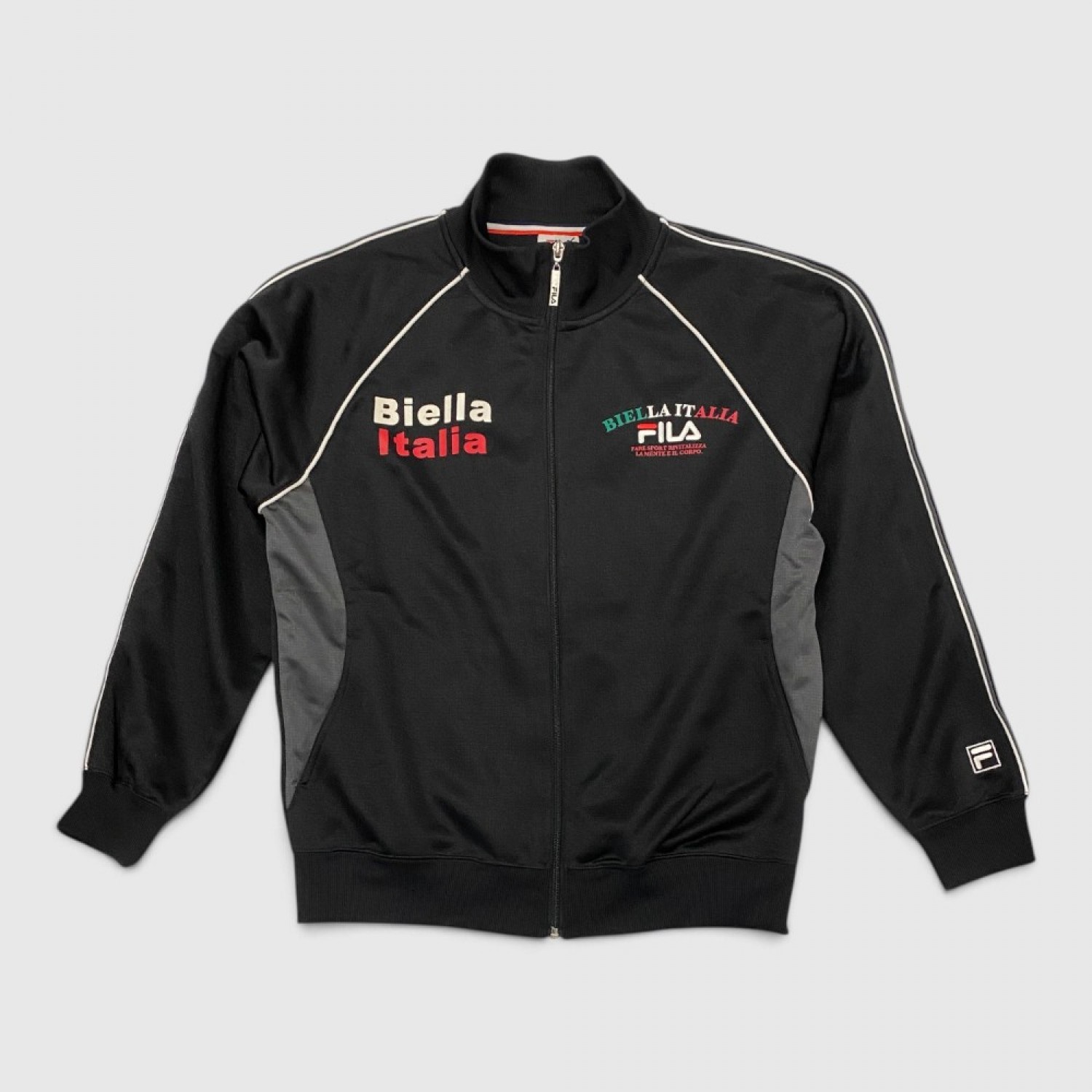 Fila Biella Italia Retro Track Jacket Black / Pre Owned