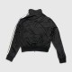 Adidas Originals Cropped Firebird Track Jacket Black & White / Pre Owned