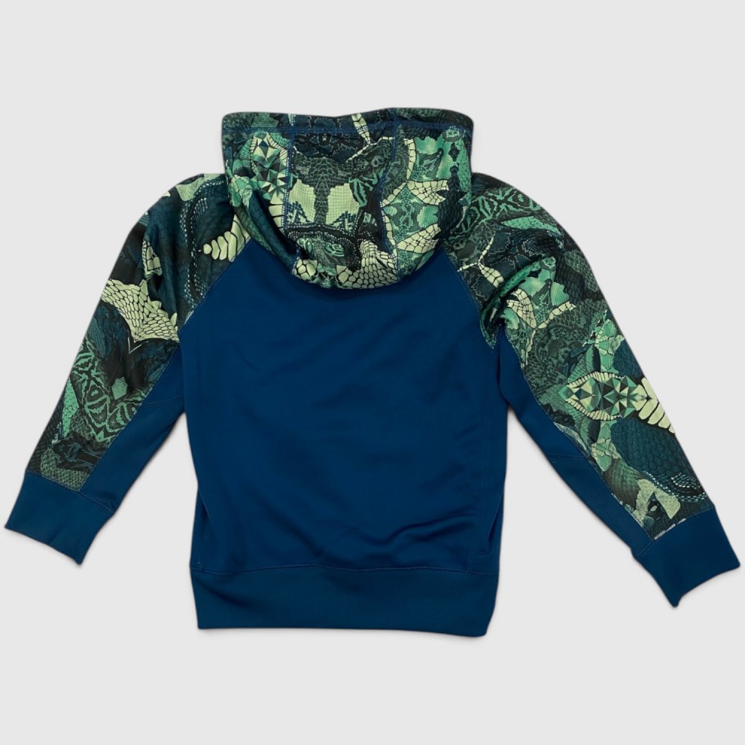 Nike Therma-FIT Graphic Sleeve Full-Zip Hoodie Blue & Green / Pre Owned