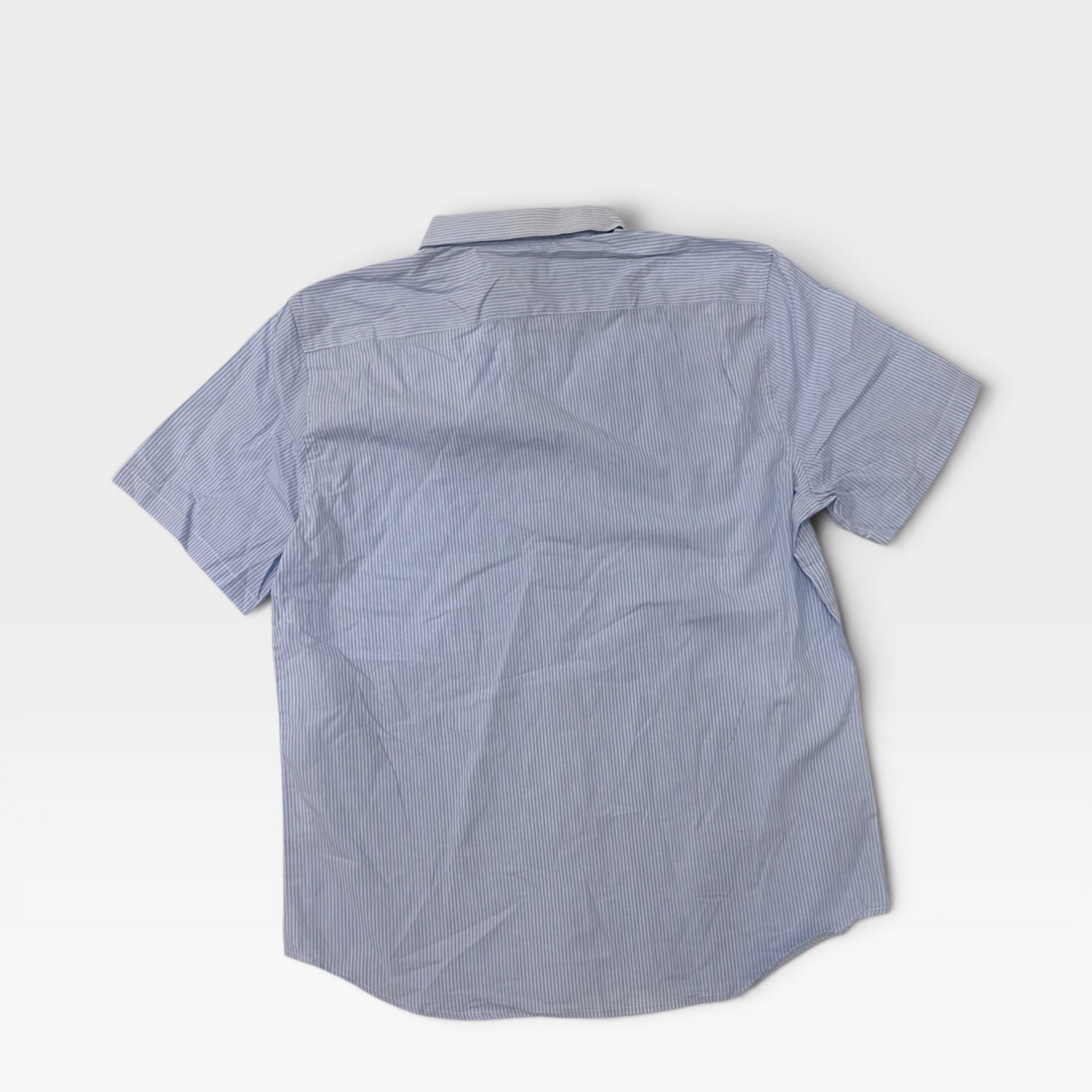 Polo Ralph Lauren Light Blue Fine Stripe Short Sleeve Shirt