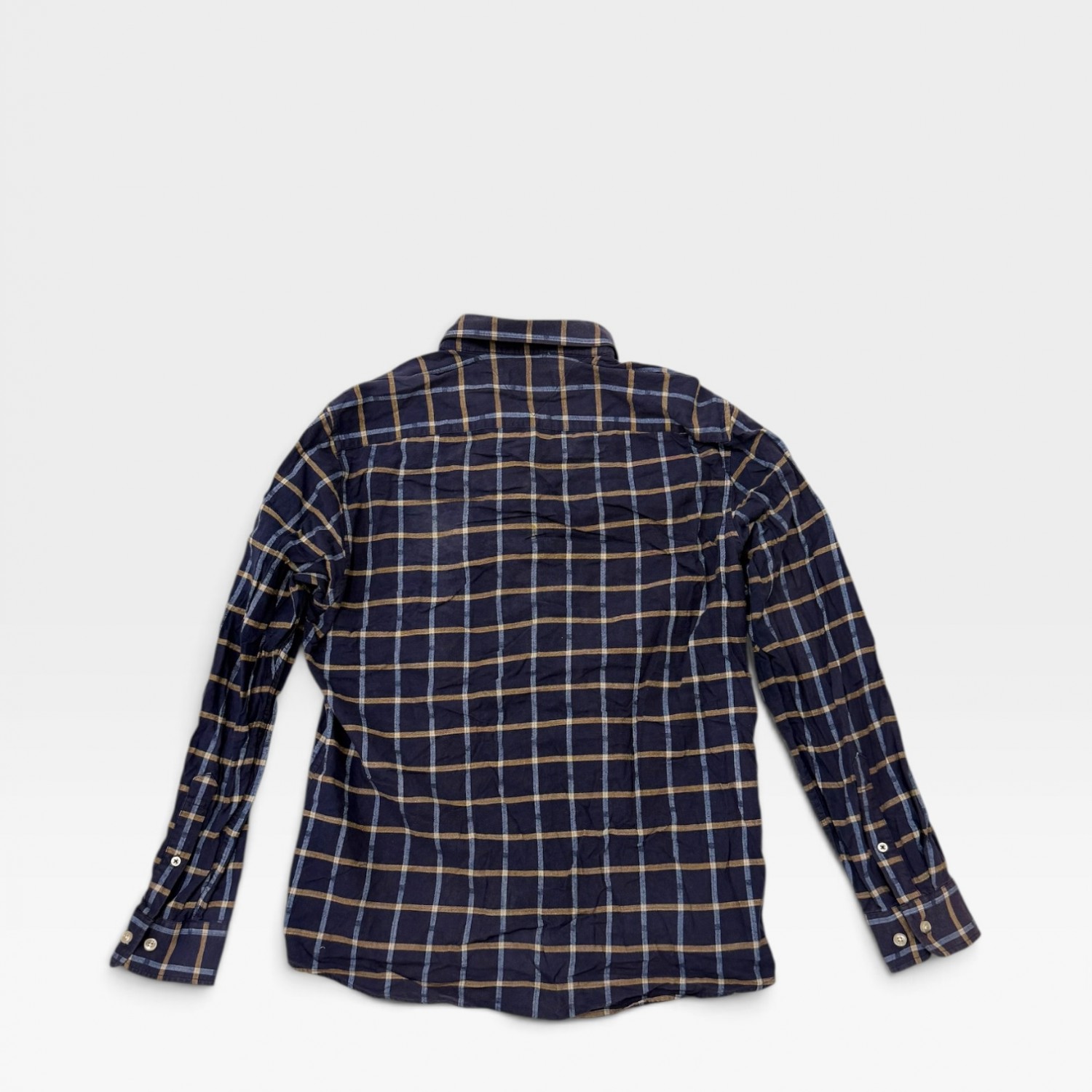 Tommy Hilfiger Καρό Πουκάμισο Navy με Button Down Γιακά