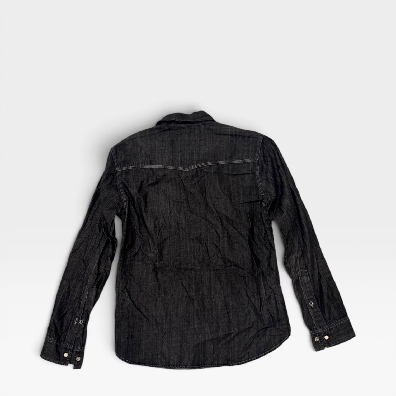 Lee Μαύρο Denim Πουκάμισο Western Style