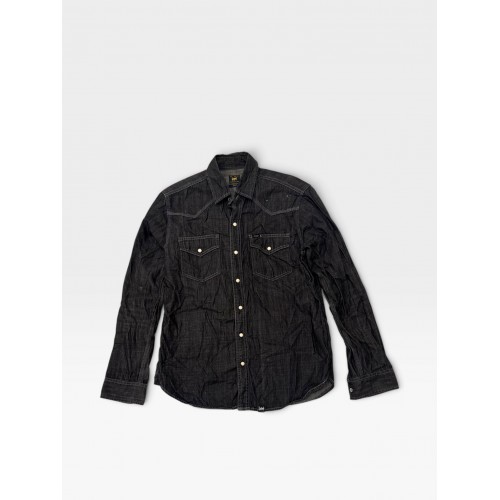 Lee Μαύρο Denim Πουκάμισο Western Style