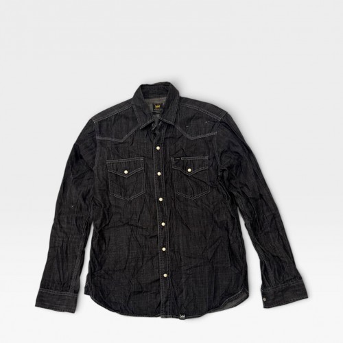 Lee Μαύρο Denim Πουκάμισο Western Style