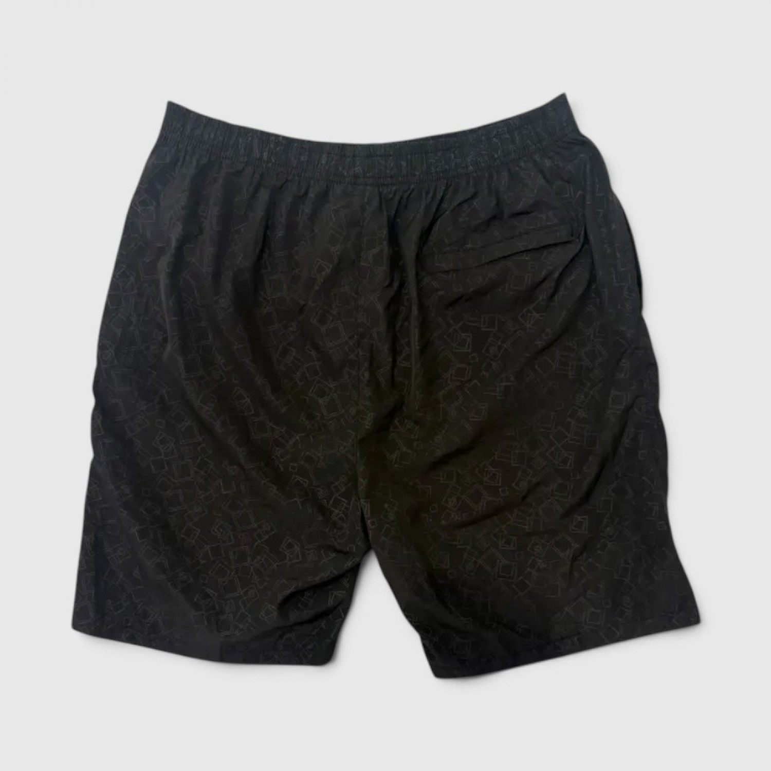 Adidas Μαύρη Αθλητική Βερμούδα με Geometric Print / Pre-Owned