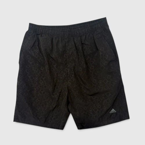 Adidas Μαύρη Αθλητική Βερμούδα με Geometric Print / Pre-Owned