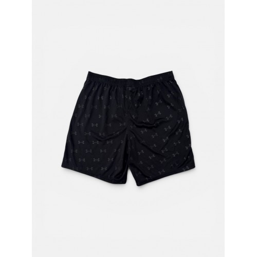 Under Armour Μαύρη Αθλητική Βερμούδα με All-Over Logo Print