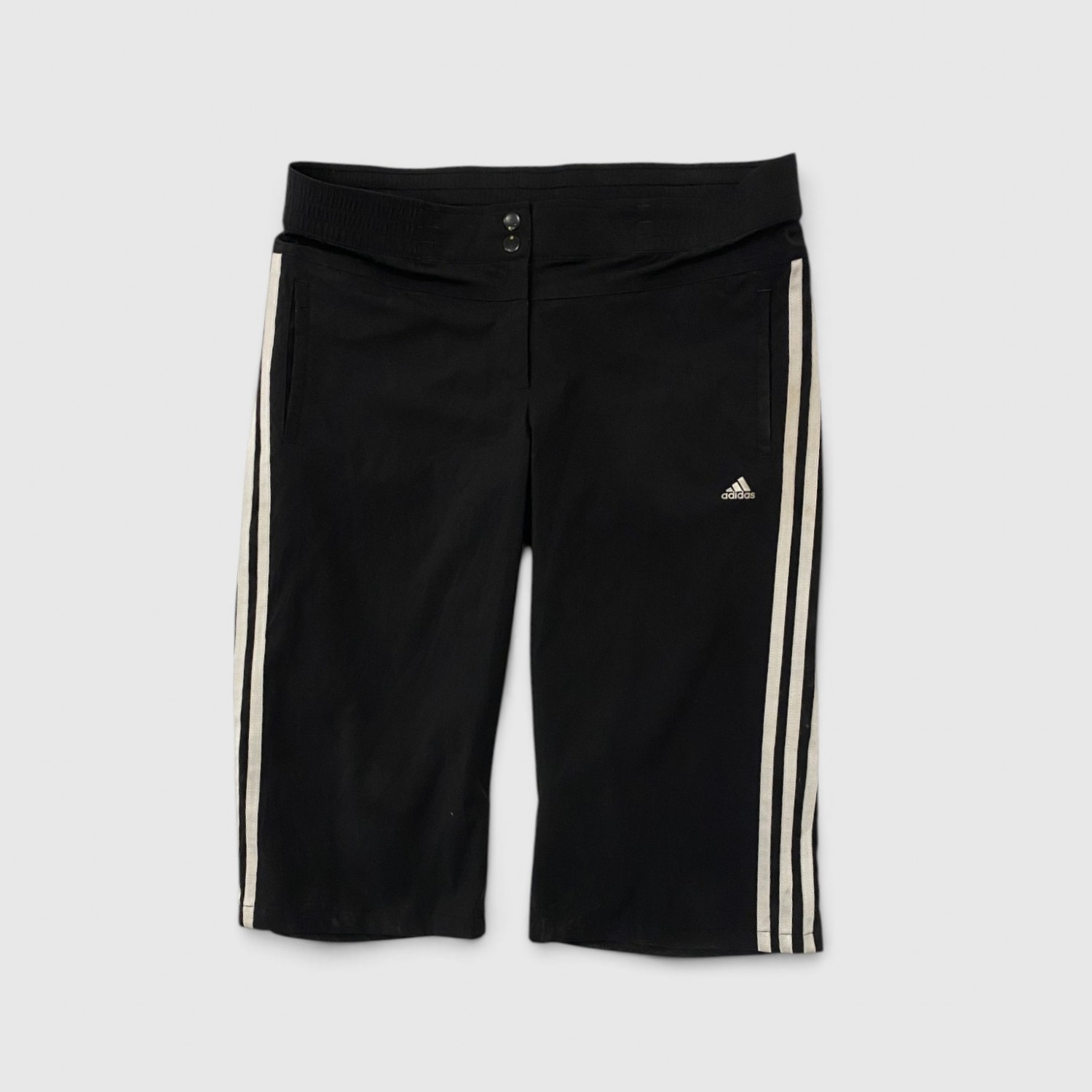 Adidas Γυναικείο Capri Παντελόνι Μαύρο με 3-Stripes / Pre-Owned