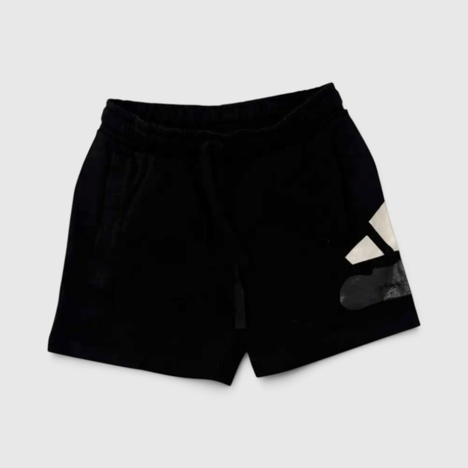 Adidas Μαύρη Αθλητική Βερμούδα με Λευκό Logo / Pre-Owned
